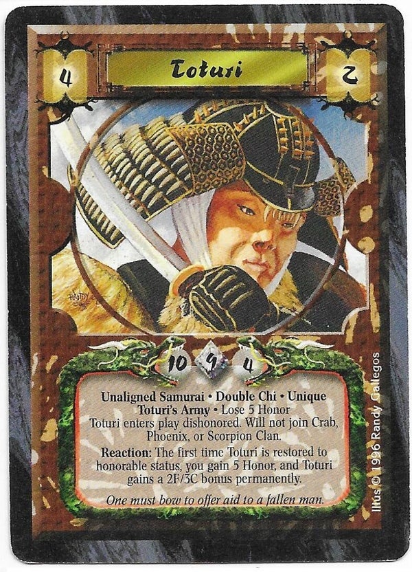 L5R : CLAN : TOTURI'S ARMY : Toturi (Akodo Toturi) (Anvil of Despair R.C. (AoD)) - "FIXED REPRINT"