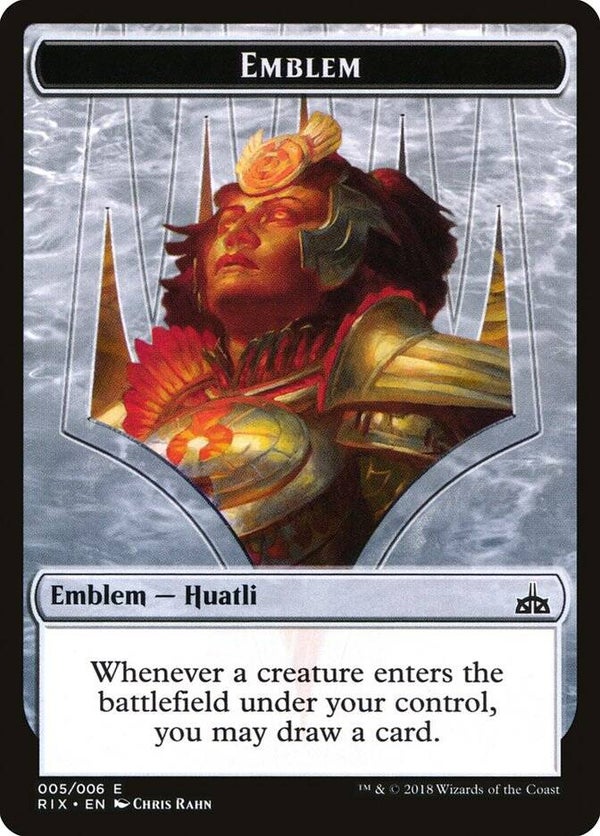 Magic the Gathering (MTG) : Huatli, Radiant Champion Emblem (RIX)