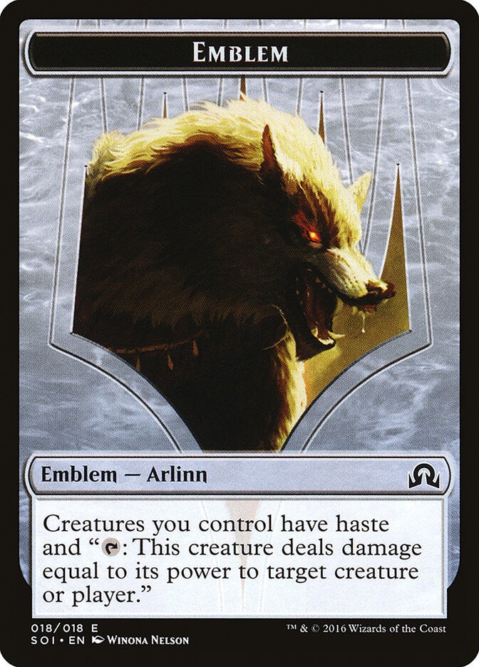 Magic the Gathering (MTG) : Arlinn, Embraced by the Moon Emblem (SOI)