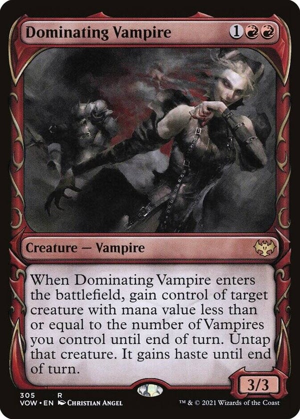 Magic : The Gathering (MTG) : Dominating Vampire (Innistrad : Crimson Vow (VOW)) (Extra : 305) - R