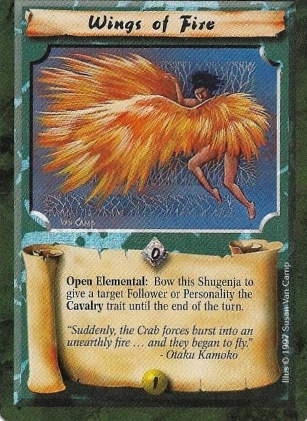L5R : SPELL : Wings of Fire (Crimson and Jade R.C. (CaJ)) - "FIXED REPRINT"