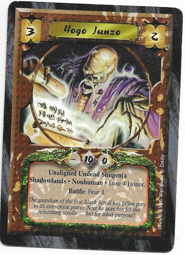 L5R : CLAN : UNALIGNED : Yogo Junzo (Anvil of Despair R.C. (AoD)) - "FIXED REPRINT"