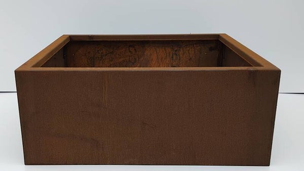 CORTENSTAAL plantenbak (CORTEV) 1000x1000x400 zonder bodem.