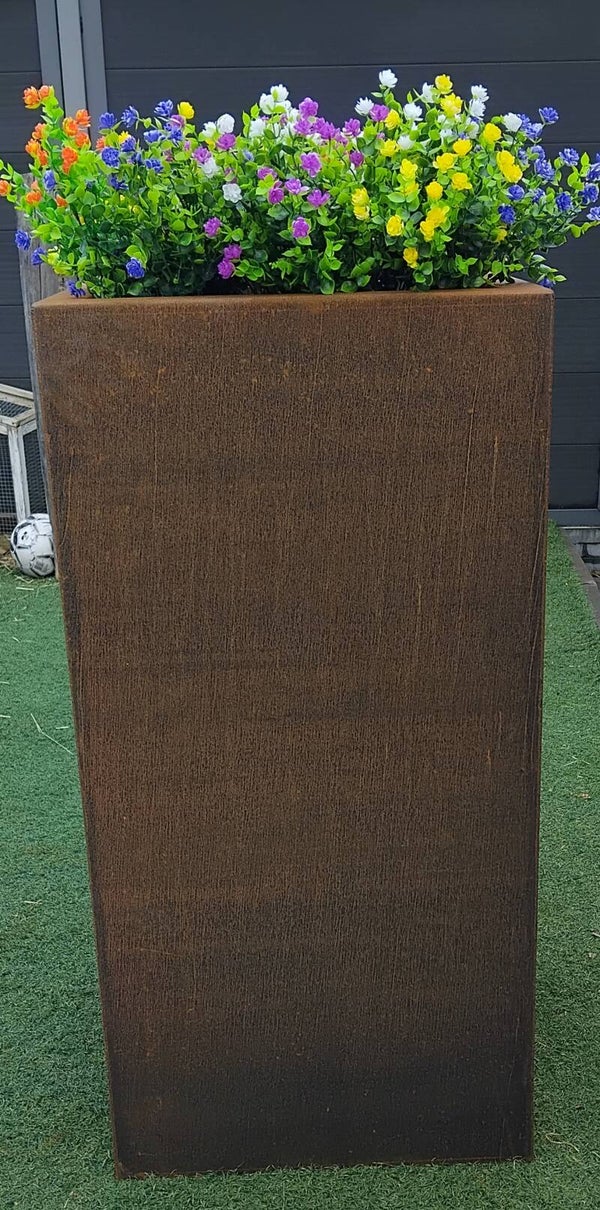 CORTENSTAAL plantenbak (CORTEV) 500x500x1000 zonder bodem.