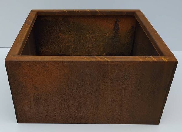 CORTENSTAAL plantenbak (CORTEV) 800x800x400 met bodem