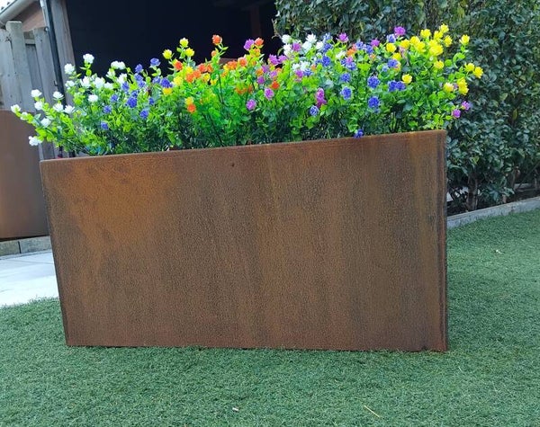 CORTENSTAAL plantenbak (CORTEV) 800x800x400 zonder bodem.