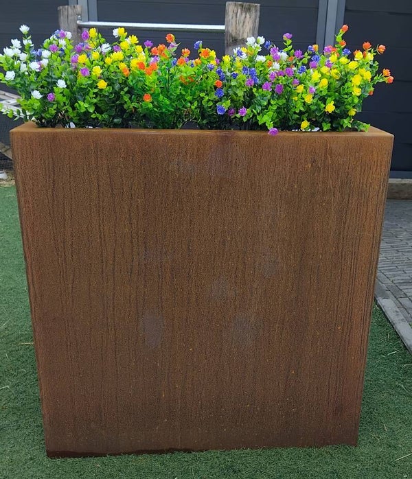 CORTENSTAAL plantenbak (CORTEV) 800x800x800 zonder bodem.