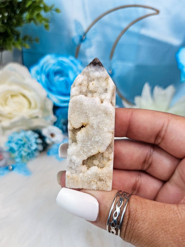 Druzy Chalcedon-Quarz Turm