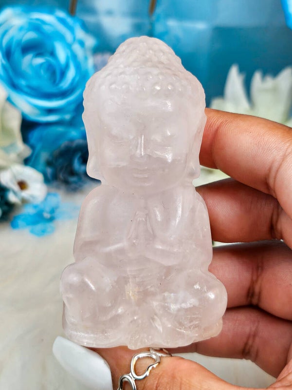 Rosenquarz Buddha