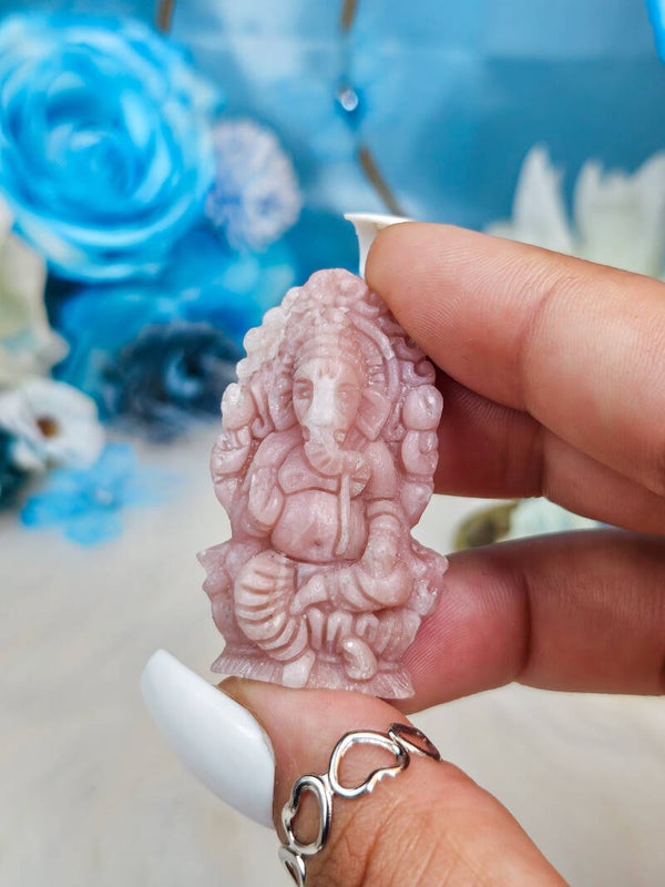 Pink Opal Ganesha