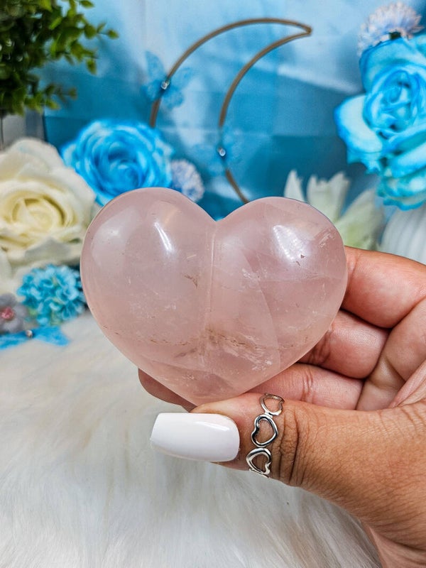 3D Rosenquarz Herz