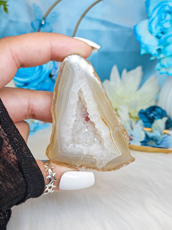 Druzy Achat Scheibe