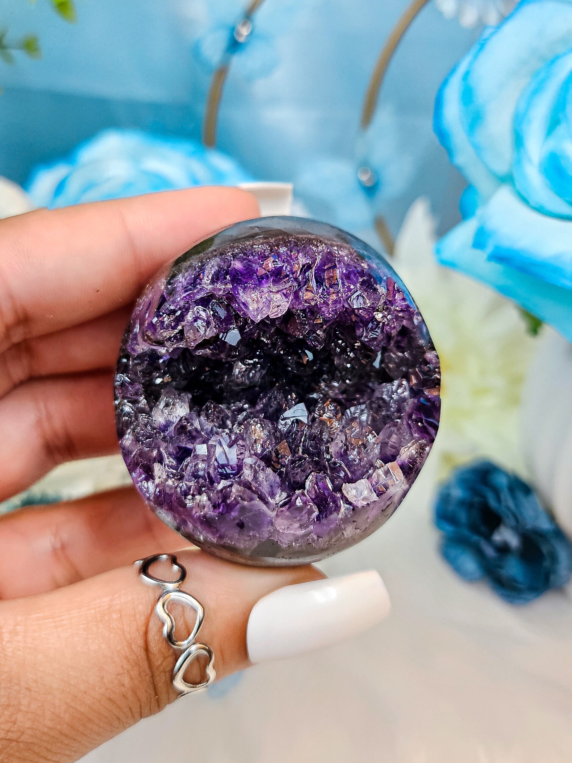 Dunkle Amethyst Kugel