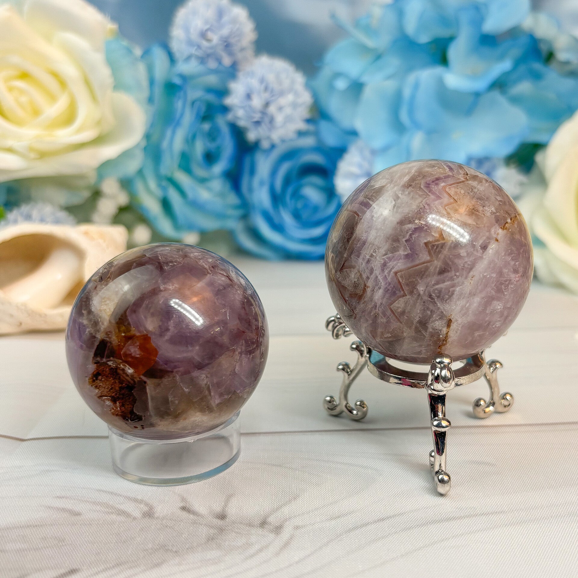 Chevron Amethyst Kugel