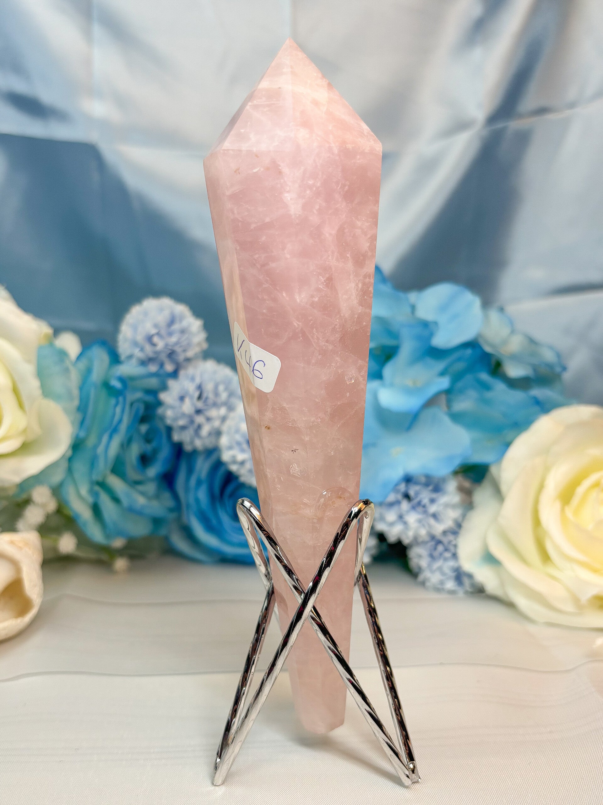 XL Rosenquarz Zepter