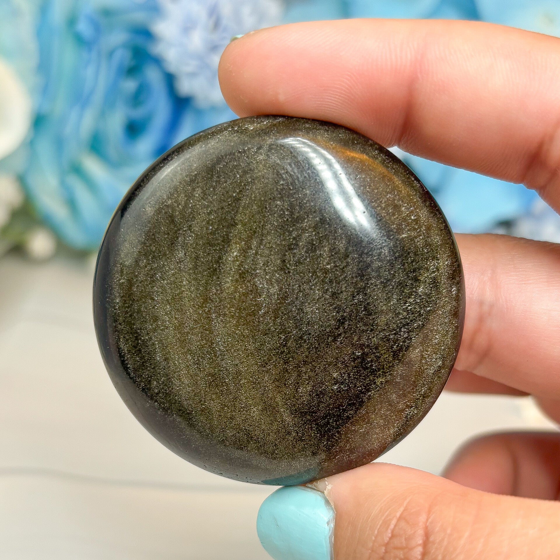 Goldscheinobsidian Handstein