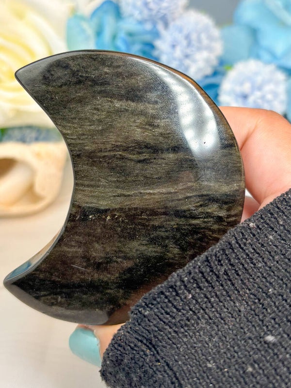 Goldscheinobsidian Mond