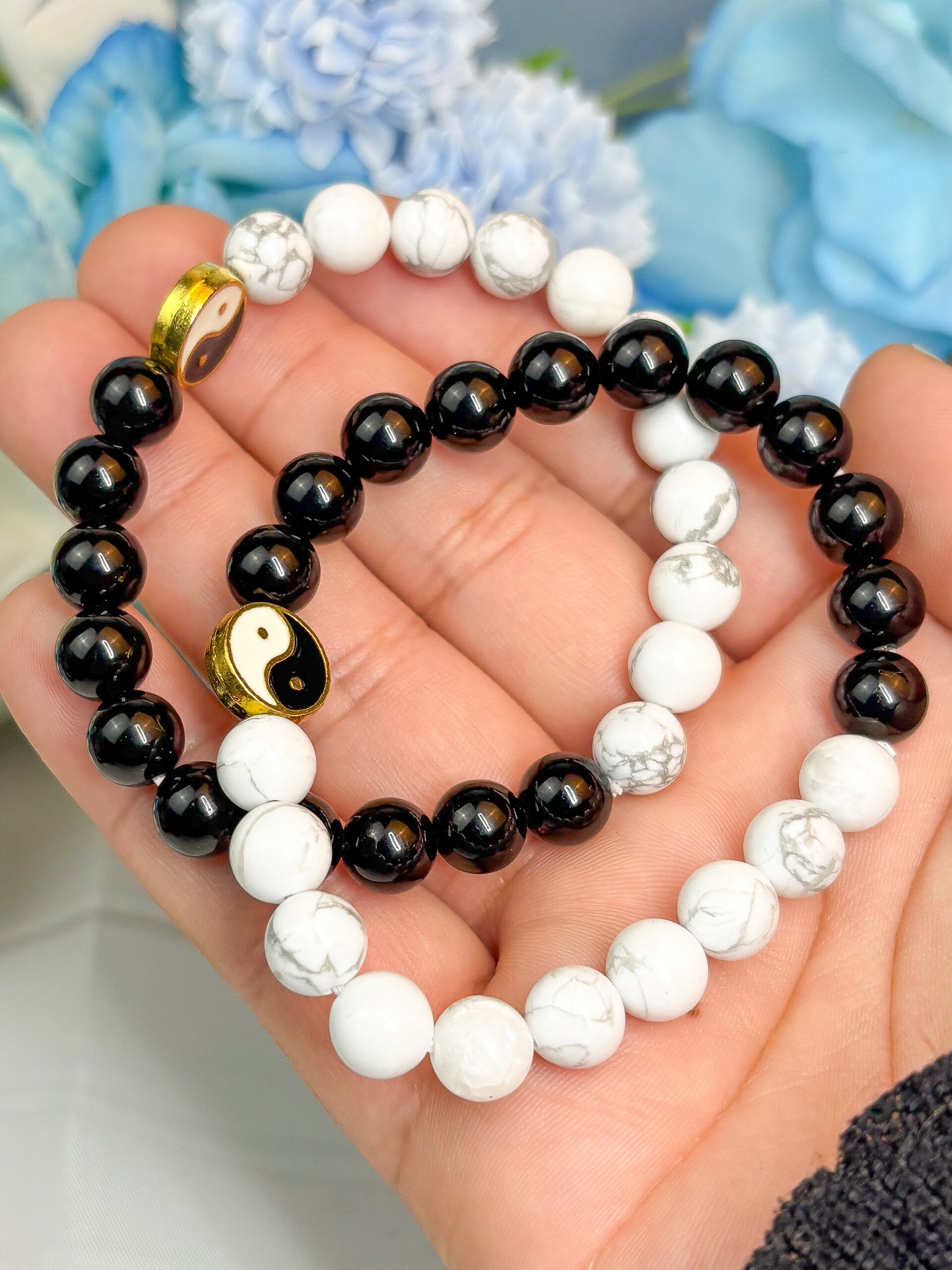 Howlith Obsidian Armband