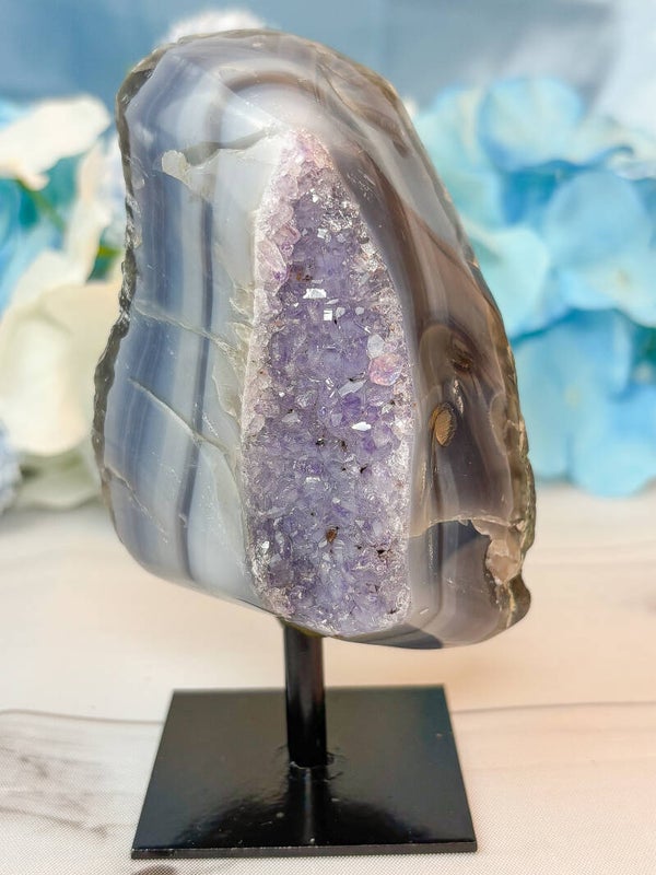 Druzy Achat auf Ständer