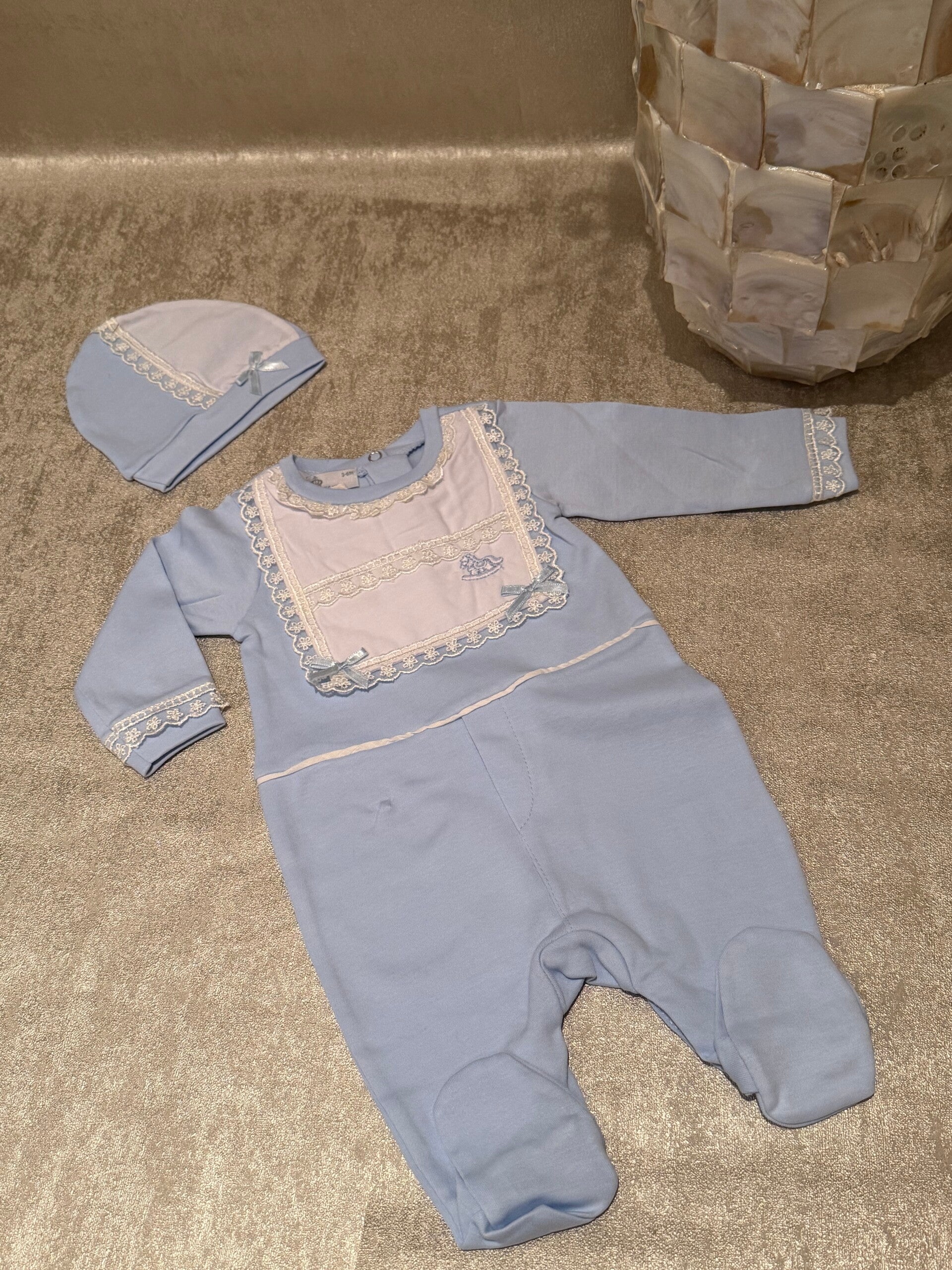 Schommelpaardje boxpak blauw