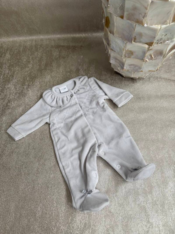 Velours boxpakje met ruffle kraag