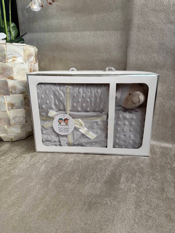 Cadeauset noppen beer grijs