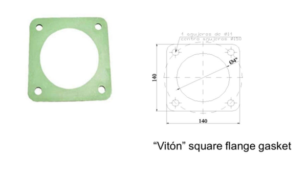 JUNTA CUADRADA 4" VITON