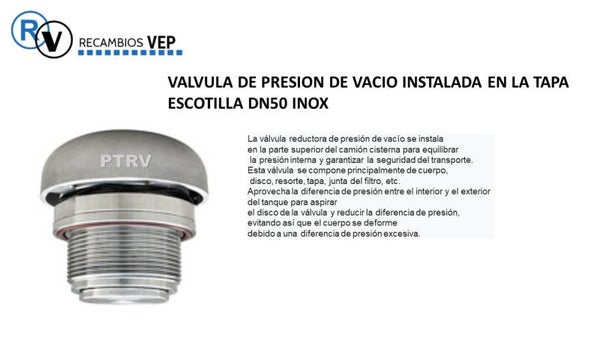 VALVULA DE VACIO ESCOTILLA DN50