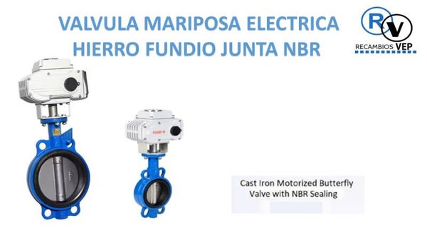 VALVULA MARIPOSA ELECTRICA, MOTORIZADA HIERRO FUNDIDO JUNTA NBR