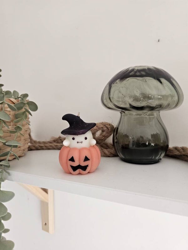 Bougie parfumée 2 en 1 – Fantôme & Citrouille en fondant