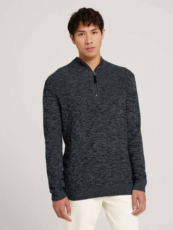 Pullover mit Troyer-Kragen ab