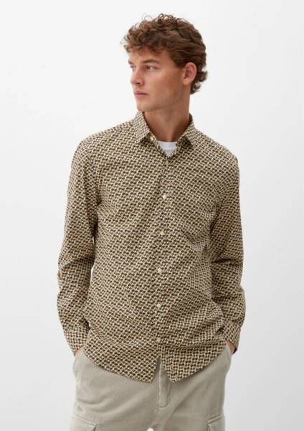 Slim: overhemd van elastisch katoen