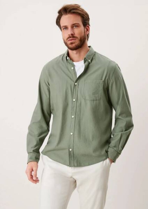 s.Oliver Regular: overhemd met buttondownkraag