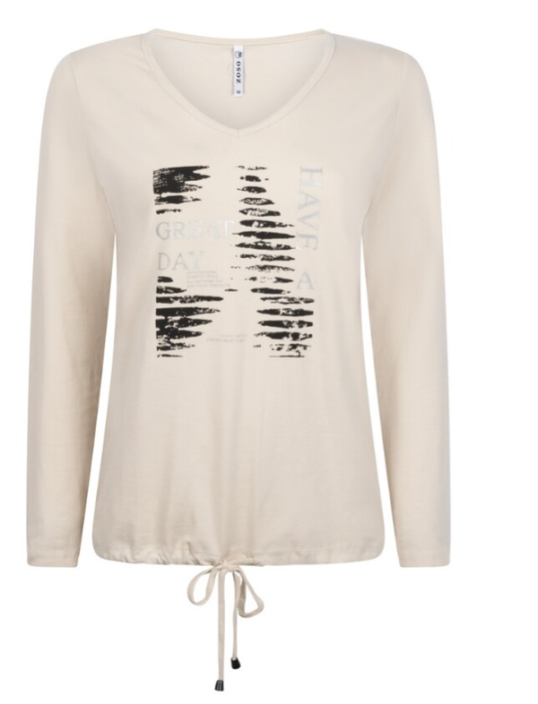 Zoso T-shirt Blake oatmeal-black 224