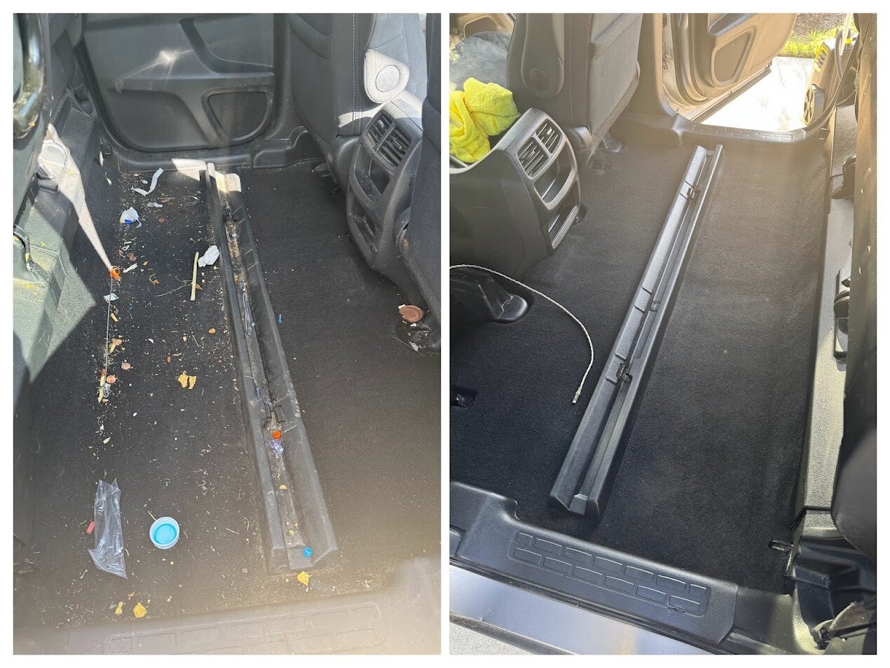 Carpet Vacuum before and after