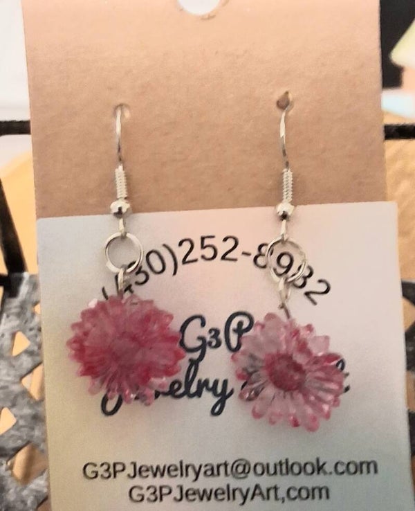 Sunburst dangle earrings