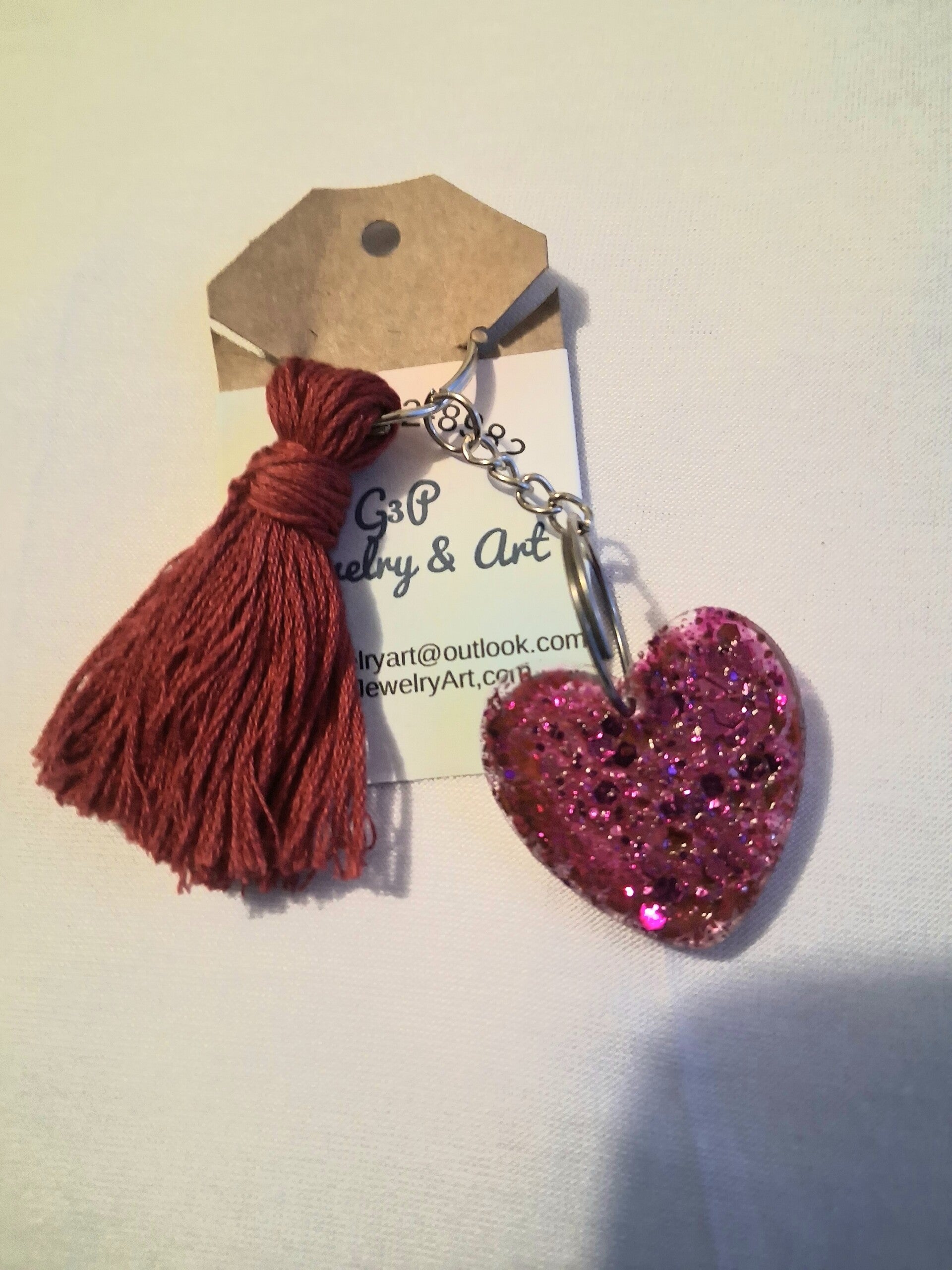 Red Heart t a s s l e keyring
