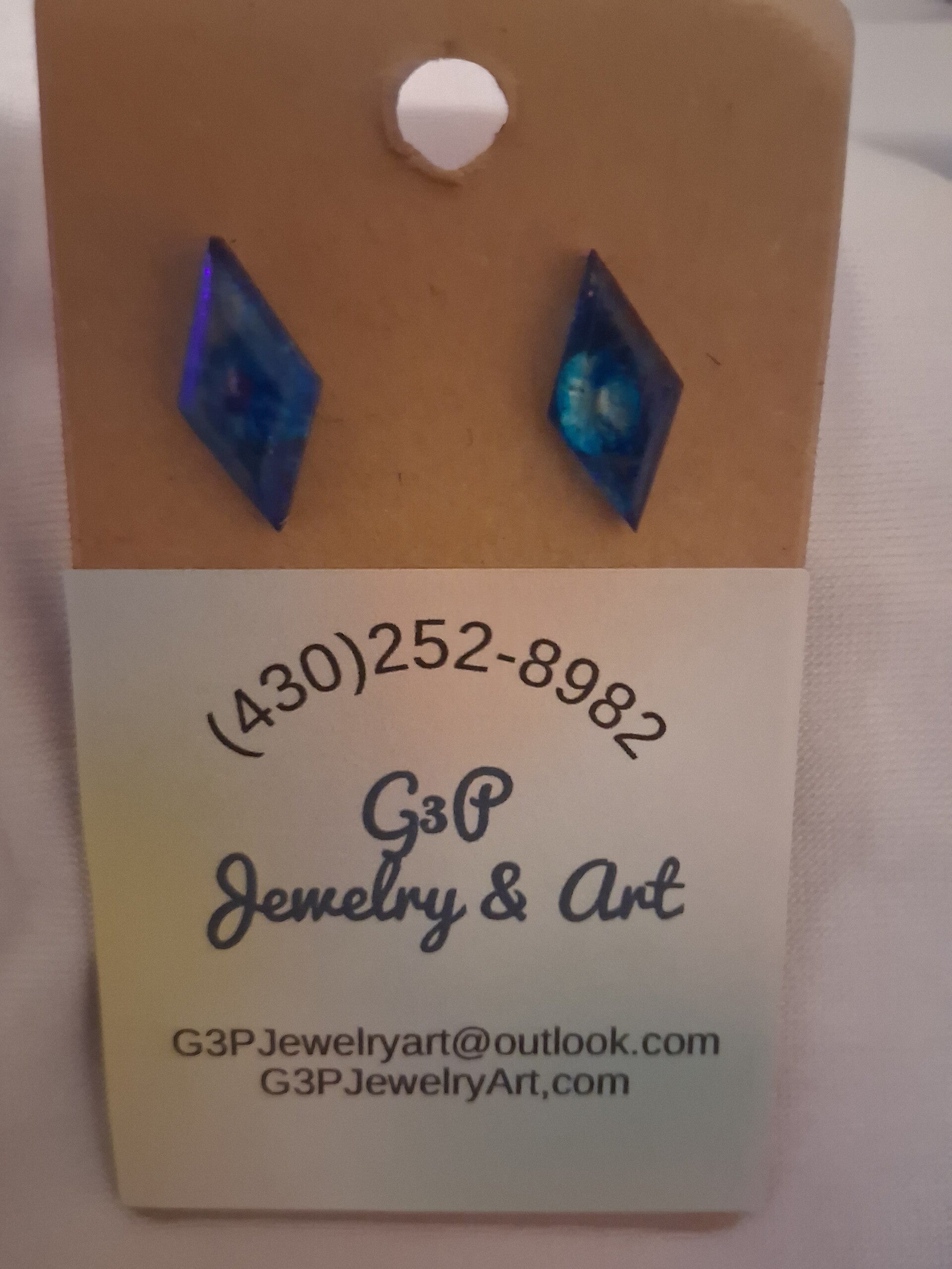 blue diamond earrings