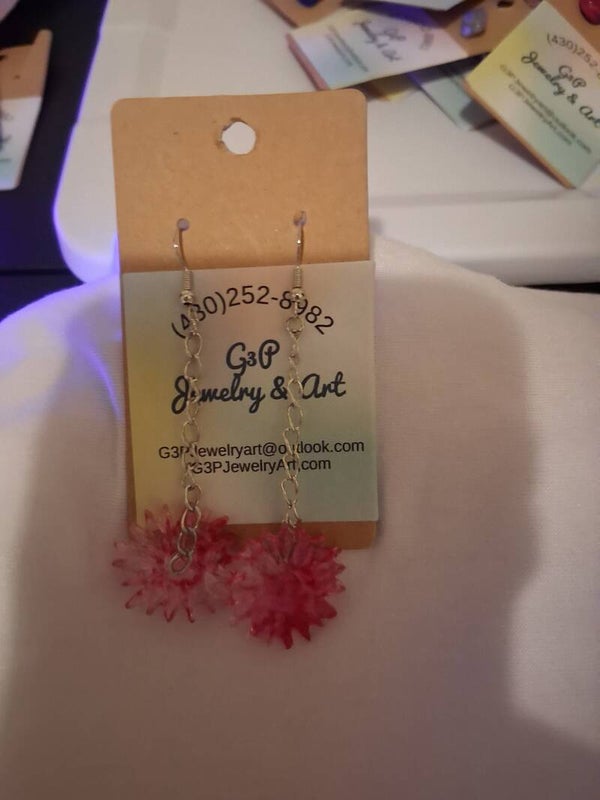 Sunburst long dangle earrings,