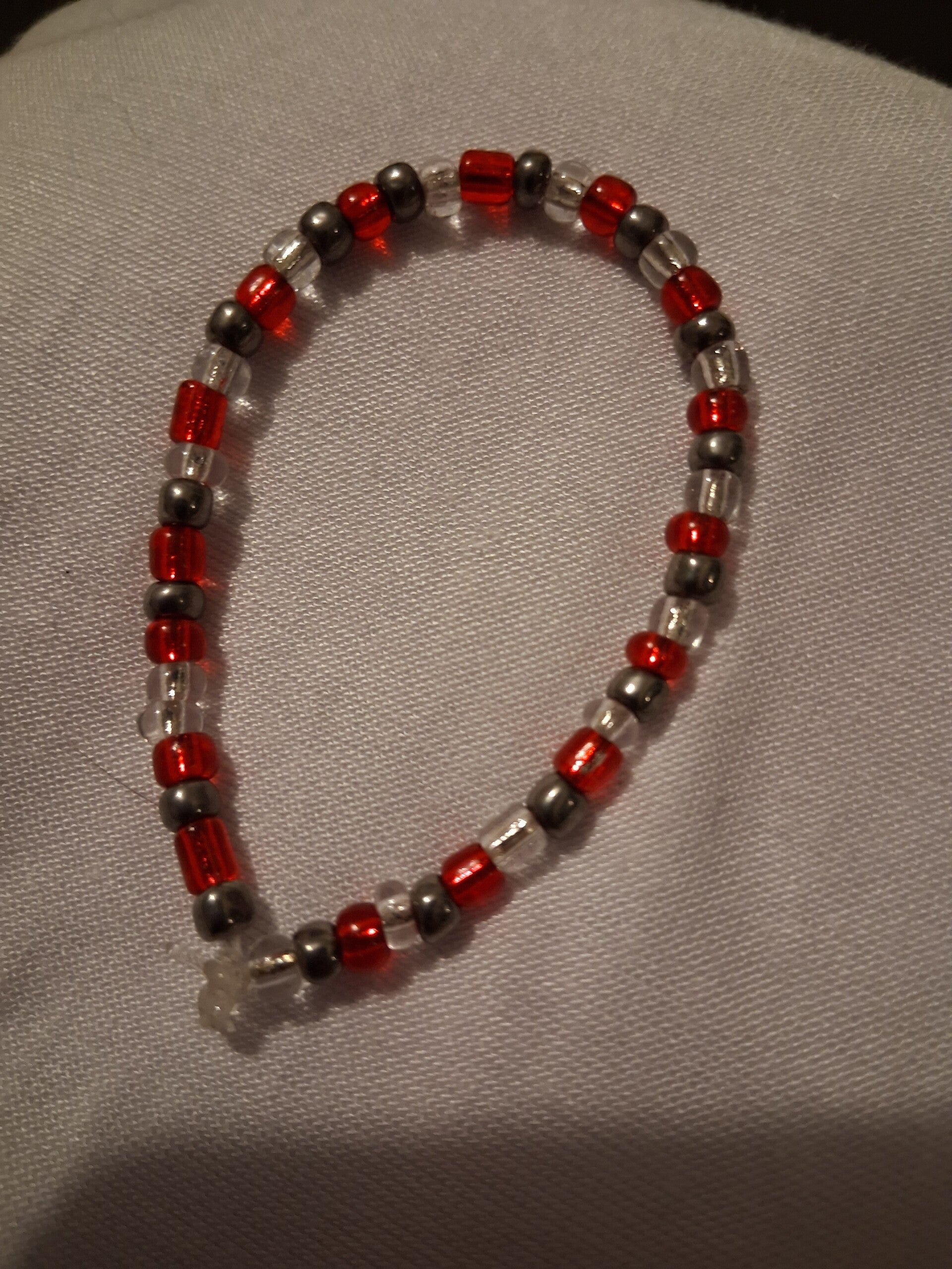 red gunmetal bracelet