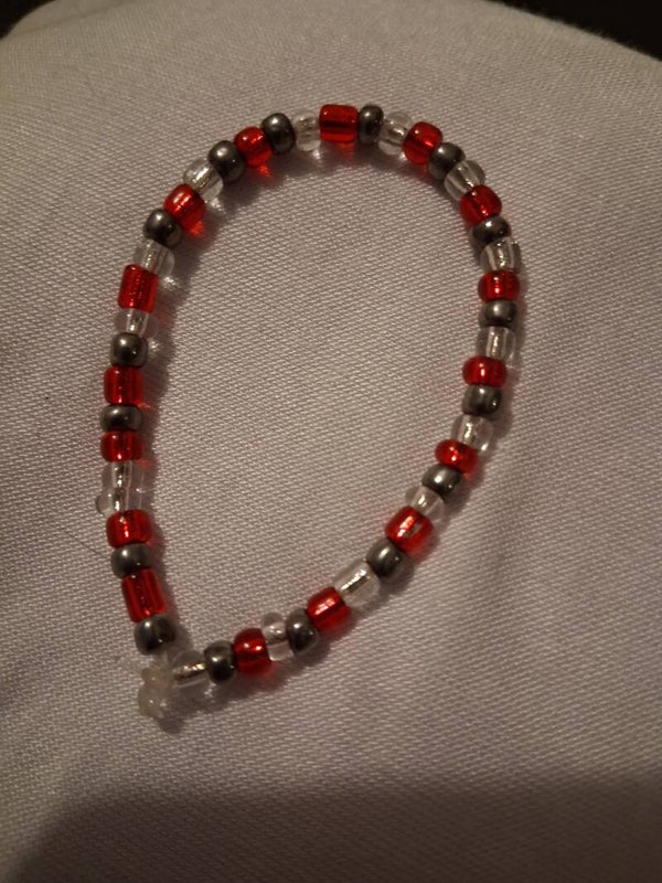 red gunmetal bracelet
