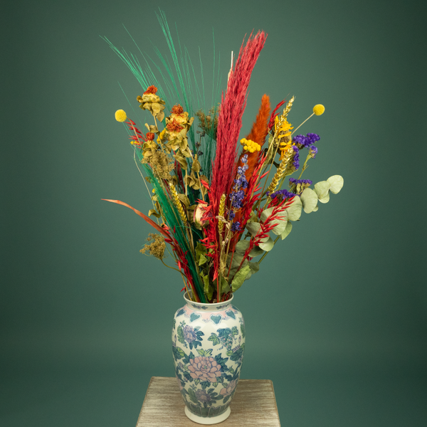 Droogboeket Color met Vaas