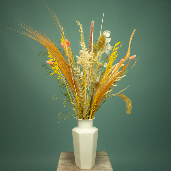 Droogboeket Naturel met Vaas
