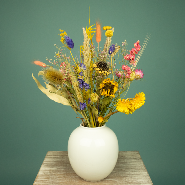 Droogboeket Veldbloemen met Vaas