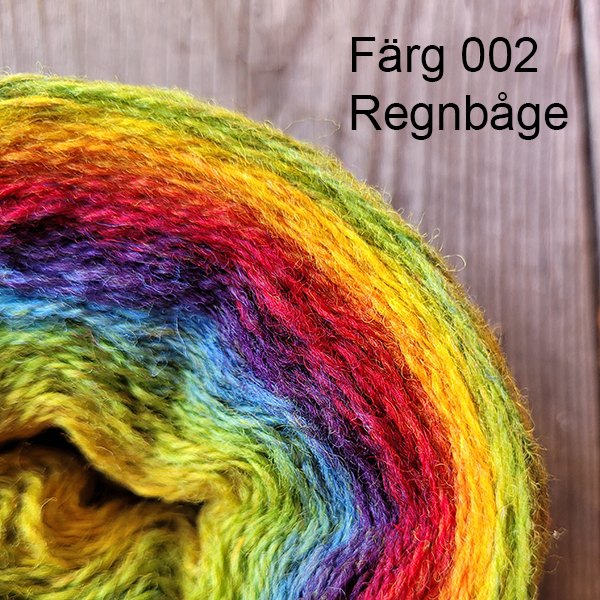 002 - Ullgarn 8/2, regnbågsfärg