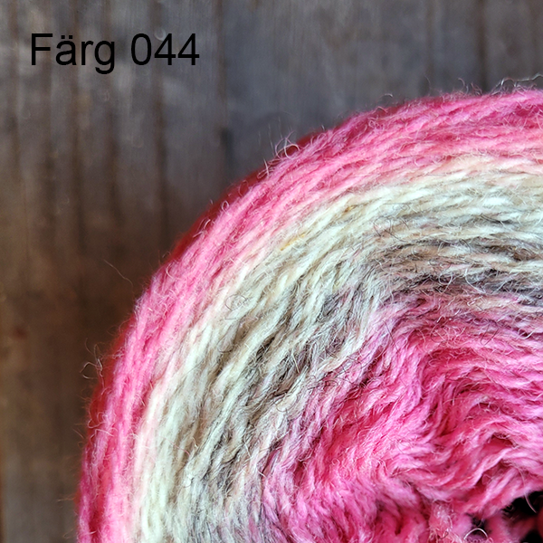 044 - Ullgarn 8/2, naturvita, gråoch rosa färgtoner