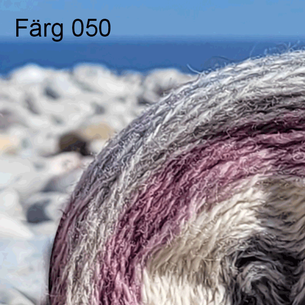 050 - Ullgarn 8/2, grå, naturvita och rosa toner