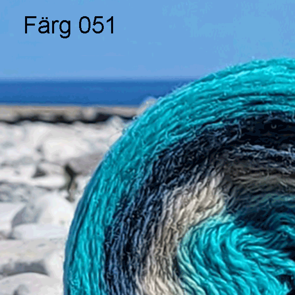051 - Ullgarn 8/2, gröna och sand-toner