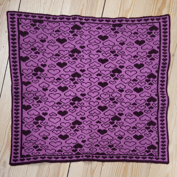 Stickat tyg i merinolammull 55x50 cm