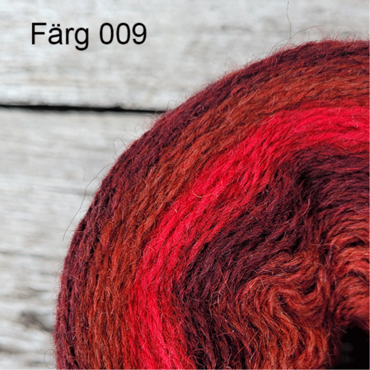 009 - Ullgarn 8/2, röda och bruna färgtoner